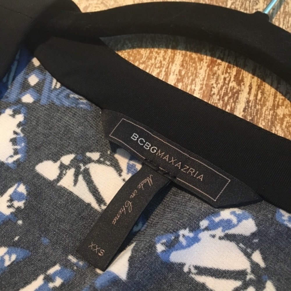 BCBGmaxazria blue and black dress XXS - Picture 3 of 4